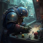 vivienne3385_a_space_marine_playing_pinball_5a5fa9b6-ead9-4b05-adcf-b4ec9cb05c03.webp